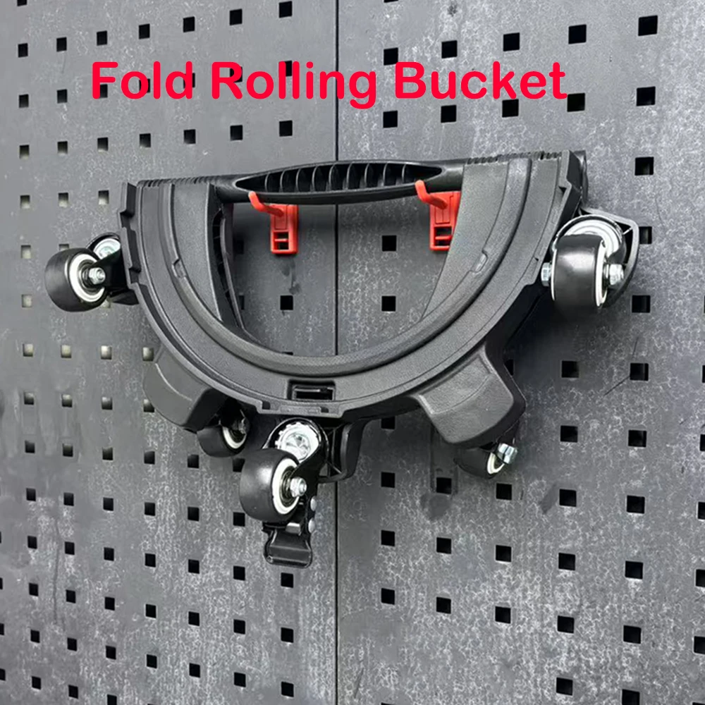 Fold Rolling Bucket Dolly Easy To Use Car Wash Bucket Dolly Car Accessories Swivel Rolling Bucket Dolly with Wheel Accessories
