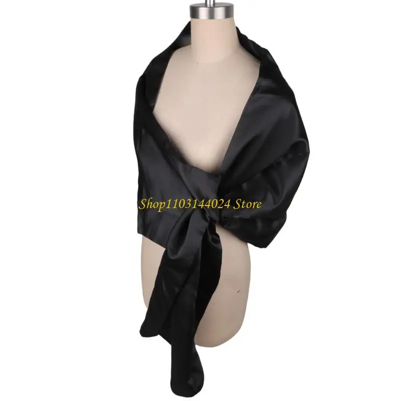 

N5KE Длинный шарф Простая однотонная шаль Праздничная элегантная многоразовая свадебная шаль для вечерней одежды