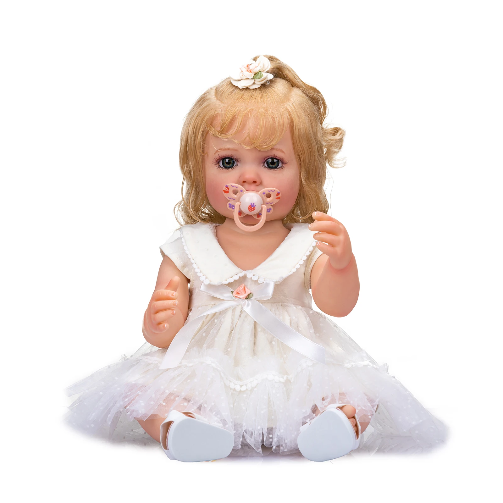 55CM full body soft silicone Reborn Toddler Girl Doll Betty 3D Painted Skin with Genesis Paint Christmas Gift for Grils