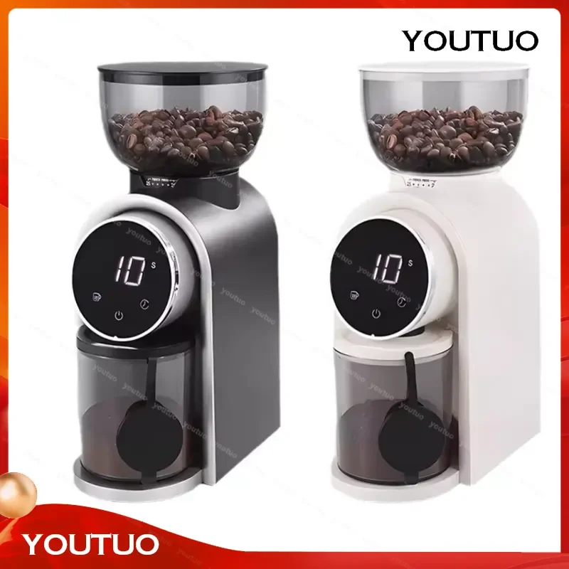 for Professional Electric Coffee Grinder Ultra Quiet Adjustable Coarseness One Touch Operation Ideal for Espresso Drip Cold