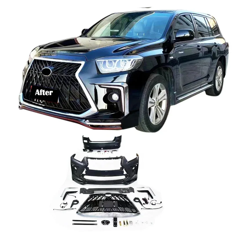 

Лидер продаж на заводе, автомобильный бампер для Highlander Bodykit 2009-2011 годов для Highlander Upgr Style, передний бампер автомобиля, задний бампер, боковой Sk