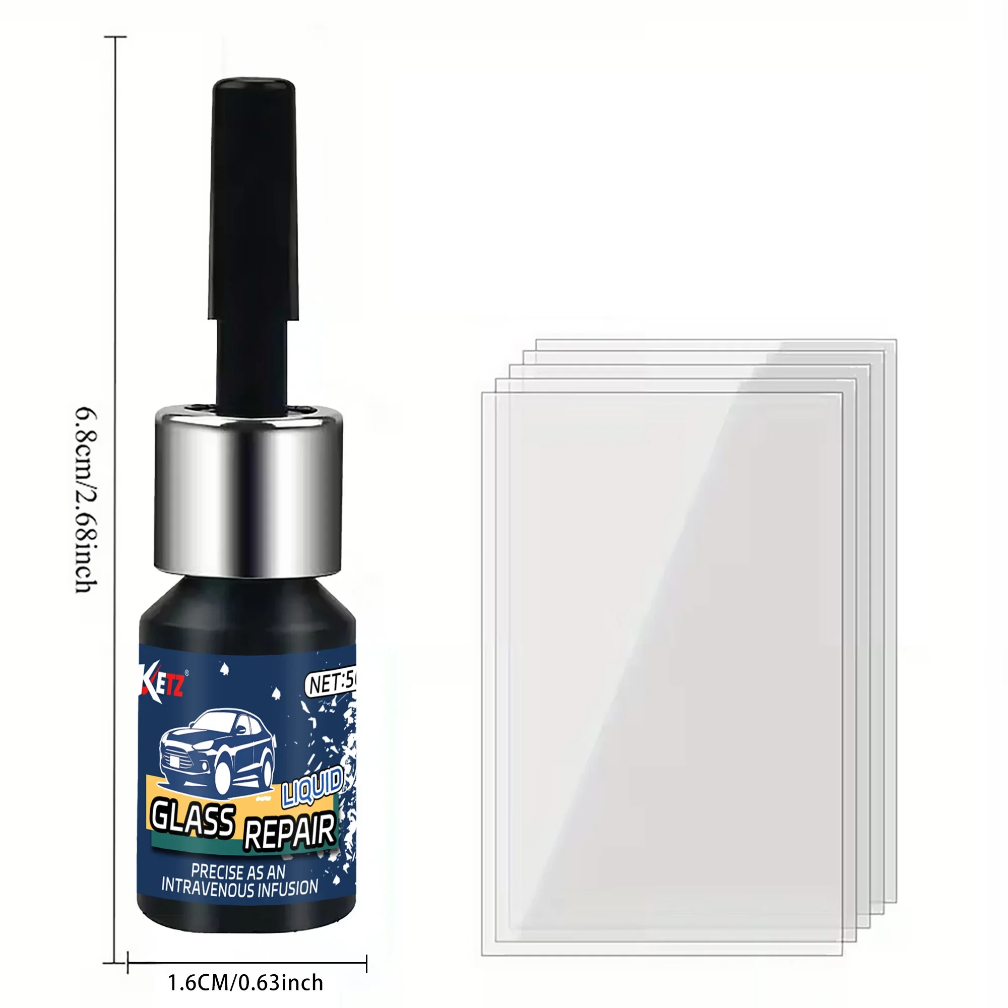 Glasreparaturset, Schnelltrocknende Nano-Flüssigkeit zur Rissreparatur für Autofenster, Telefon, Uhr, Kamera, Schrankglas – Detail 11
