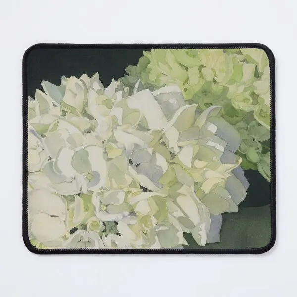 White Hydrangea Watercolor  Mouse Pad Keyboard Anime Mens Computer Gaming Mousepad Carpet Mat Table Desk Printing PC Gamer Play