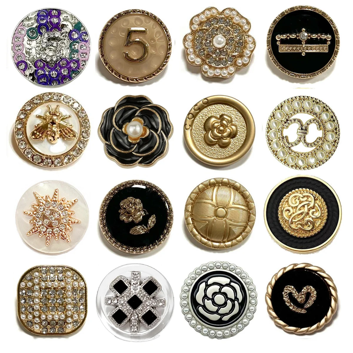 6Pcs/lot  Luxury Brand Sewing Buttons High-end Design Metal Buttons For Clothing Coat Accessory Handmade DIY Material Decoration