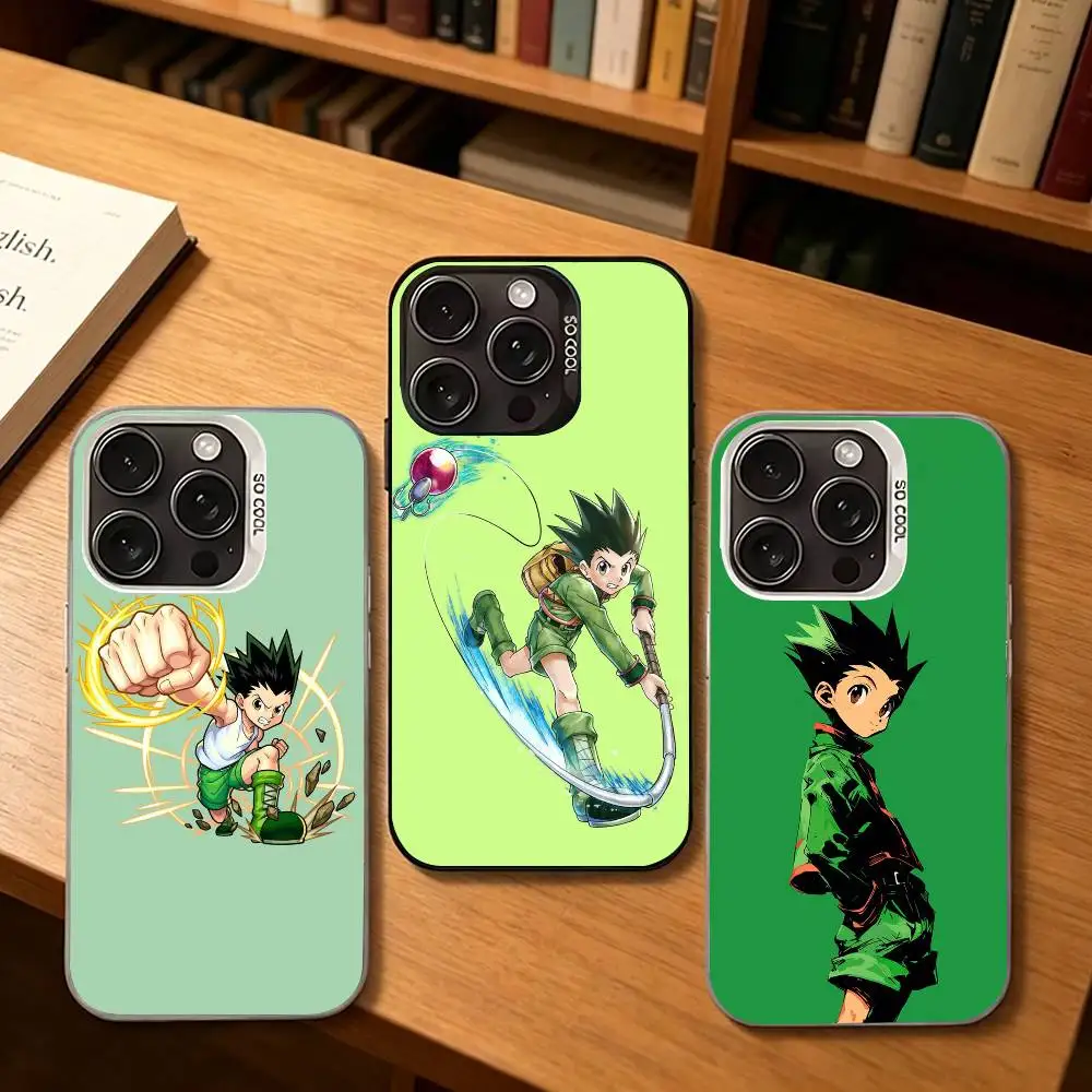 Killua Hunter X H-Hunter Anime  Phone Case For iPhone 18,17,16,15,14,13,12Plus,Pro Max,XS,Colored Silver Plated