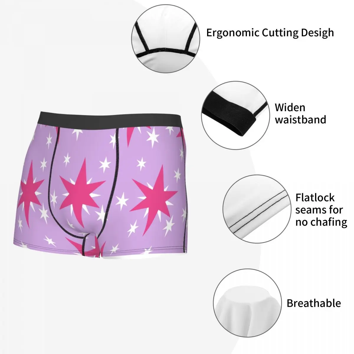 Custom My Little Horse Animated Girl Pony Friends Boxer Shorts Men 3D Printed Male Soft Underwear Panties Briefs