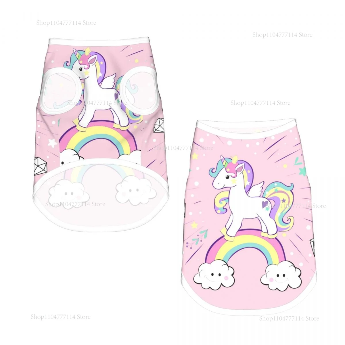 

Unicorn Pop Art Pet Dog Clothes Summer Dog Cat Vest Pet Puppy Breathable Cool Clothing