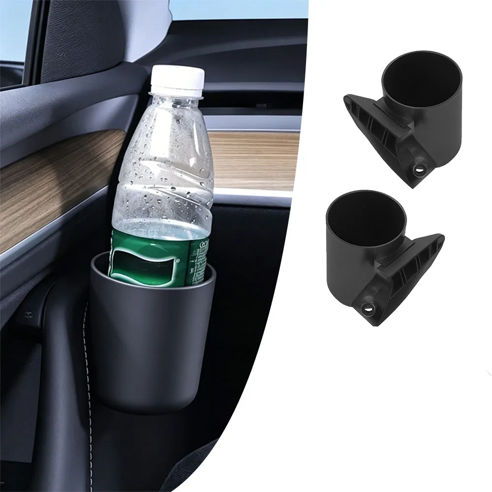 2/4pcs For Tesla Model 3 Y Car Door Cup Holder Cup Storage Box Rack Door Mount Drink Rank Water Bottle Stand Auto Accessories