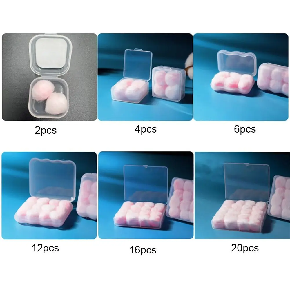 2/4/6/12/20PCS Wax Cotton Earplugs Kneadable Pink Ear Plugs Soundproof Sleeping Snoring Noise Reduction Ear Plug Unisex