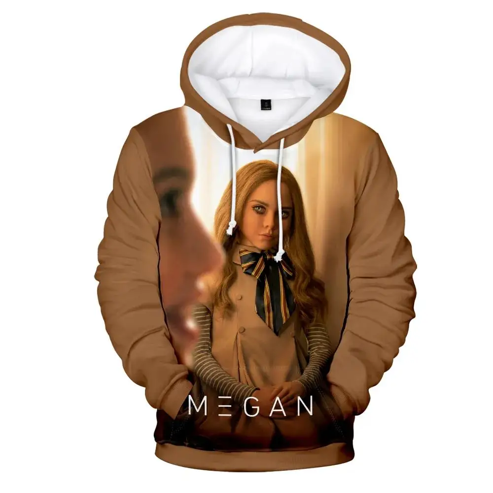 Sudadera con capucha M3gan de la película de terror Merch, jersey de manga larga Unisex, ropa informal Harajuku 3D, invierno, nuevo