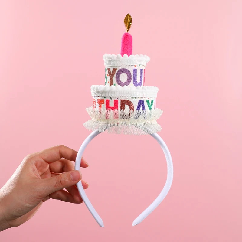 Acessórios de Decoração Festiva para Festa de Aniversário de Menina: Tiara Decorativa e Adereço de Fotografia para Bebê Menina