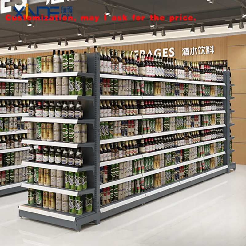 custom.XINDE Customized Light Duty Retail Showcase Rack Wooden Display Stand with Iron Metal Shelves Perfume Cosmetics Store Exh