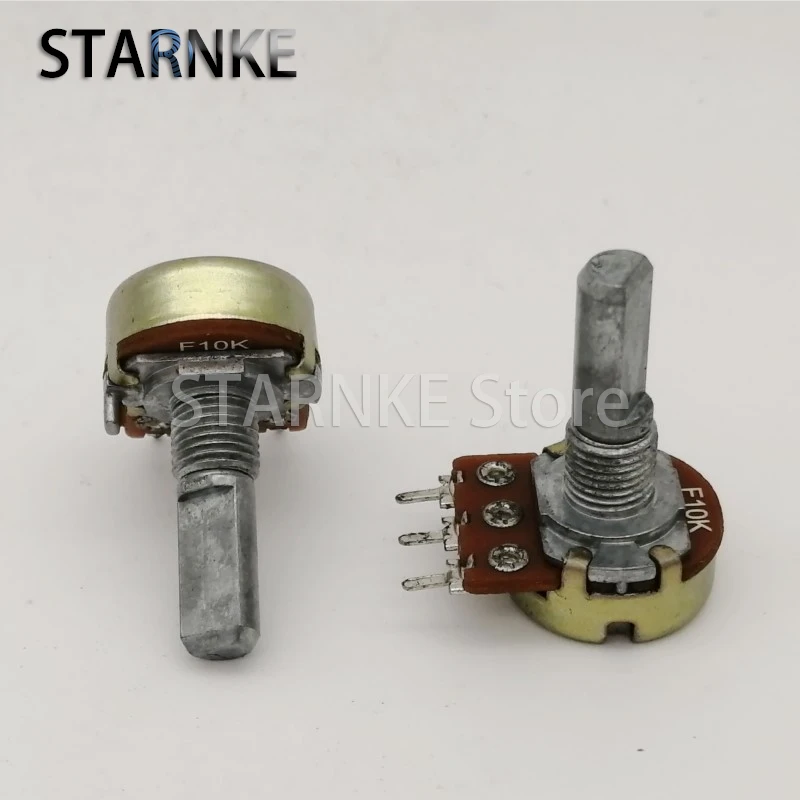 2PCS Type 16 Single Potentiometer F10K 20MM Half Shaft 40 Point Step Audio Amplifier Volume