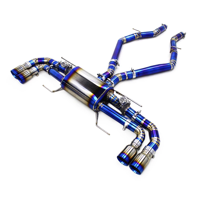 

Titanium Rear Axle Exhaust Pipes For Alfa Romeo Giulia Quadrifoglio 2.9T V6 2016-2024 Titanium Exhaust Pipe Valve Muffler System