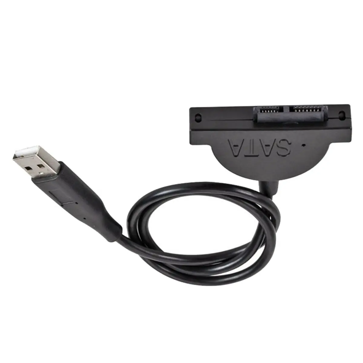 AT42 USB 2.0 to Mini Sata II 7+6 13Pin Adapter for Laptop CD/DVD ROM Slimline Drive Converter Cable Screws Steady Style