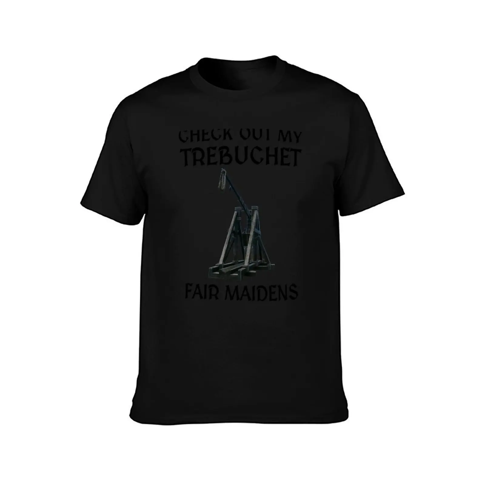Check out my Trebuchet T-Shirt, Summer Casual Cotton Tee, Oversized Streetwear Tops, Vintage Graphic Print, Unisex Men Women