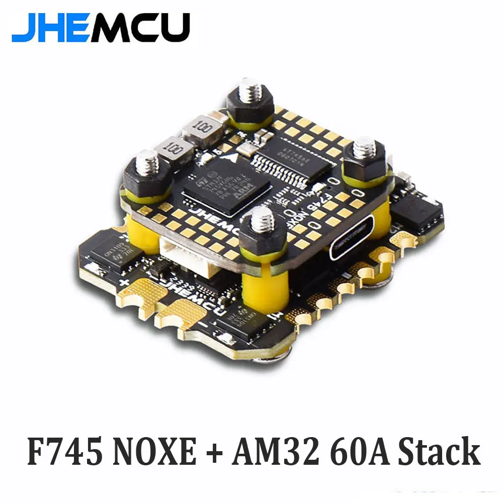 JHEMCU F745 Mini Flight Controller Stack  ICM42688P F745 NOXE Flight Controller BL32 45A 60A 4in1 ESC 3-6S for FPV Drones