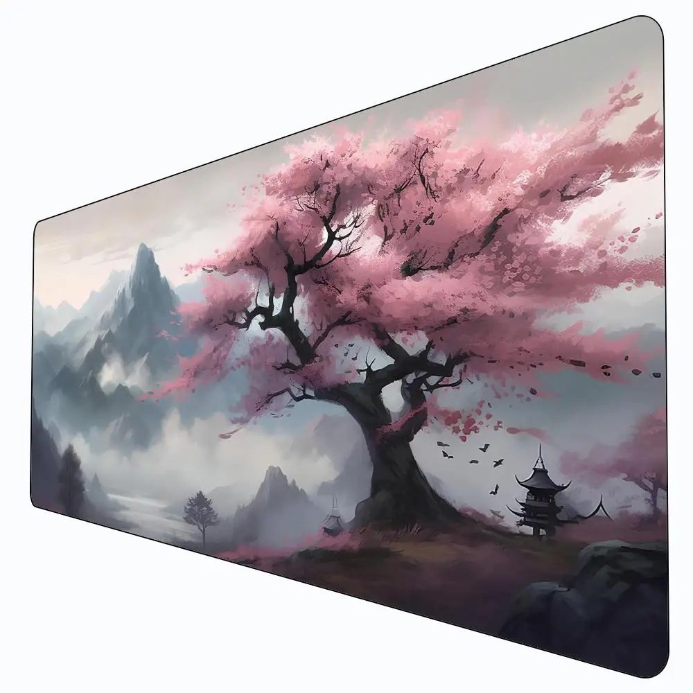 

Pink Flowering Trees Magic Party Game Mat Durable Rubber for MTG&TCG Games 35X60cm Mouse Pad Offices Desk Mats Friendly Design