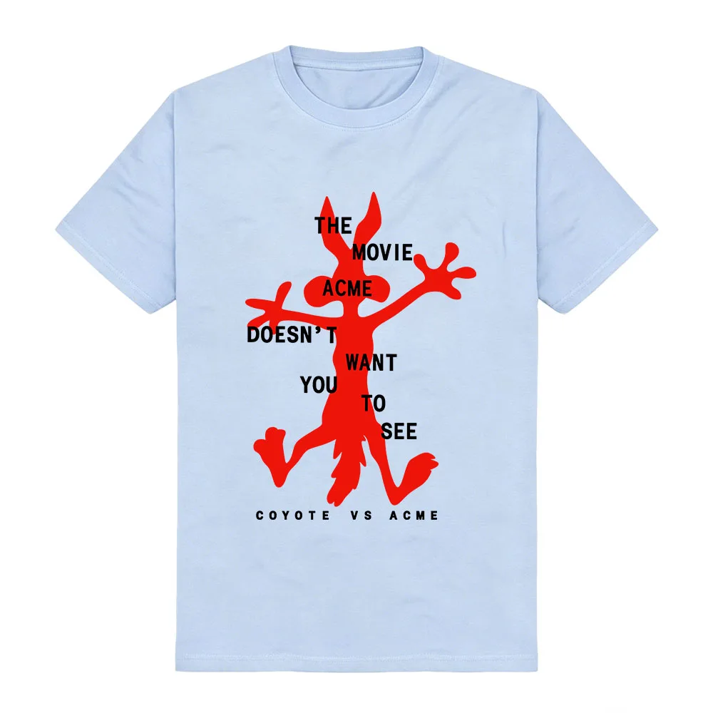 Coyote Vs.Acme T-Shirt Kurzarm Sommer Baumwolle Damen Herren T-Shirts Lässige Mode O-Ausschnitt Weiche T-Shirts Unisex Streetwear Print Tops – Detail 6