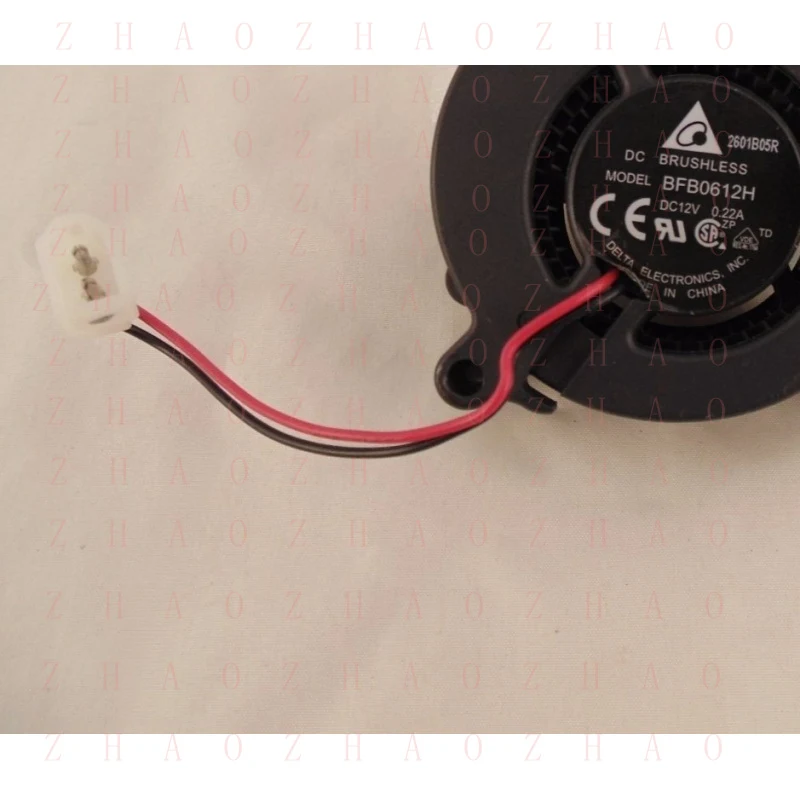 L+ for Delta BFB0612H DC 12V 0.22A BRUSHLESS 60x60x25mm 2Pin Projector Turbo Fan Blower