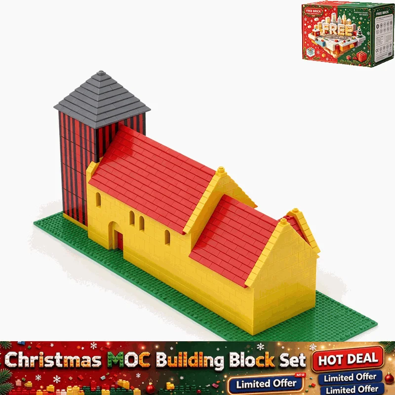 2767PCS Medieval Stone Village Church Model Custom Building Blocks Architecture DIY Assembly Educational Toy Gift For Adult