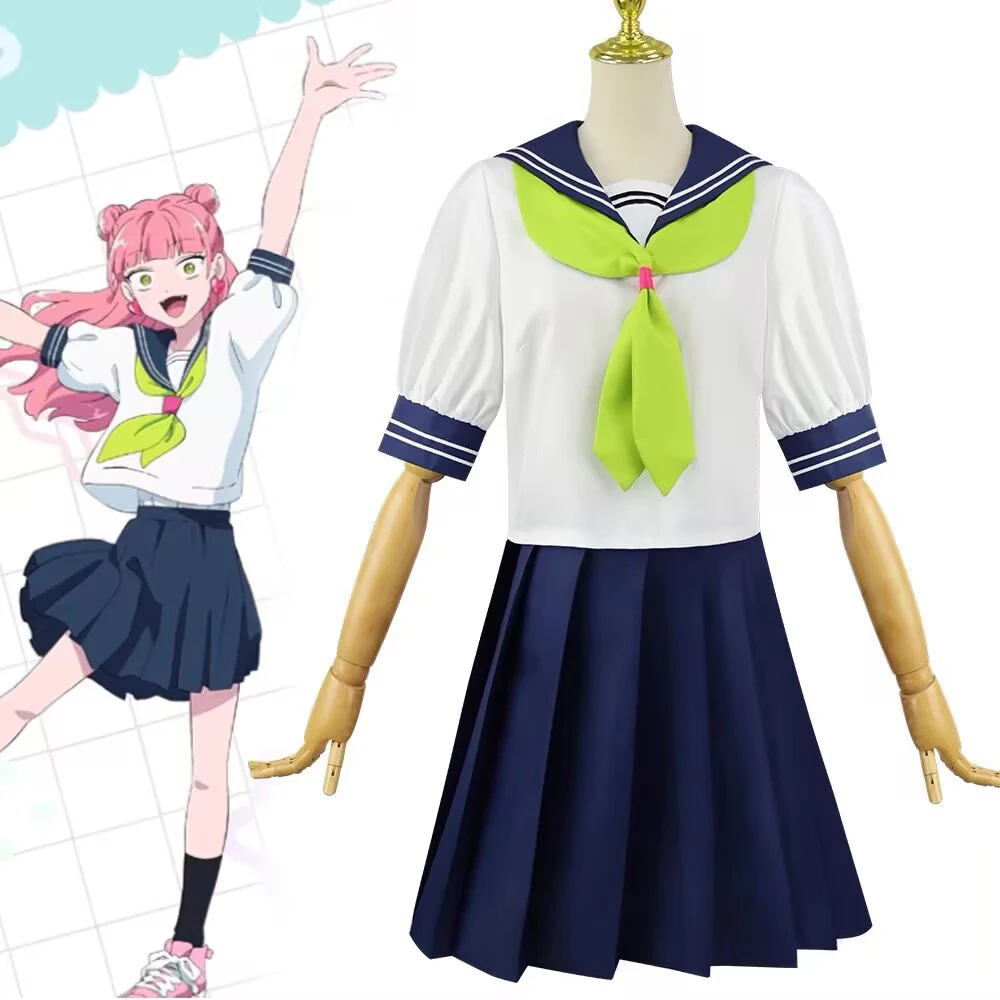 Anime You and I Are Polar Opposites Miyu Suzuki Cosplay Kostüm Perücke JK Schuluniform Niedliches Campus-Set im japanischen Stil