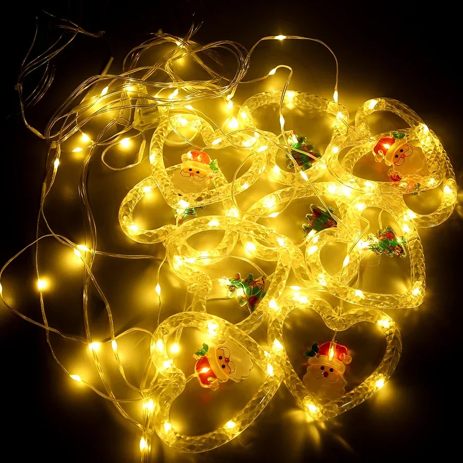 3M Christmas Wish Ball LED Fairy Curtain Light String Wedding Holiday Garland Lamp for Home Room Party Decoration Navidad