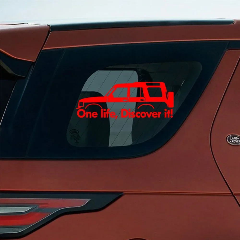 Car Window Sticker Auto Graphics Body Trunk Bumper Vinyl Decor Decal For Land Rover Discovery 3 4 LR3 LR4 One Life Discover It