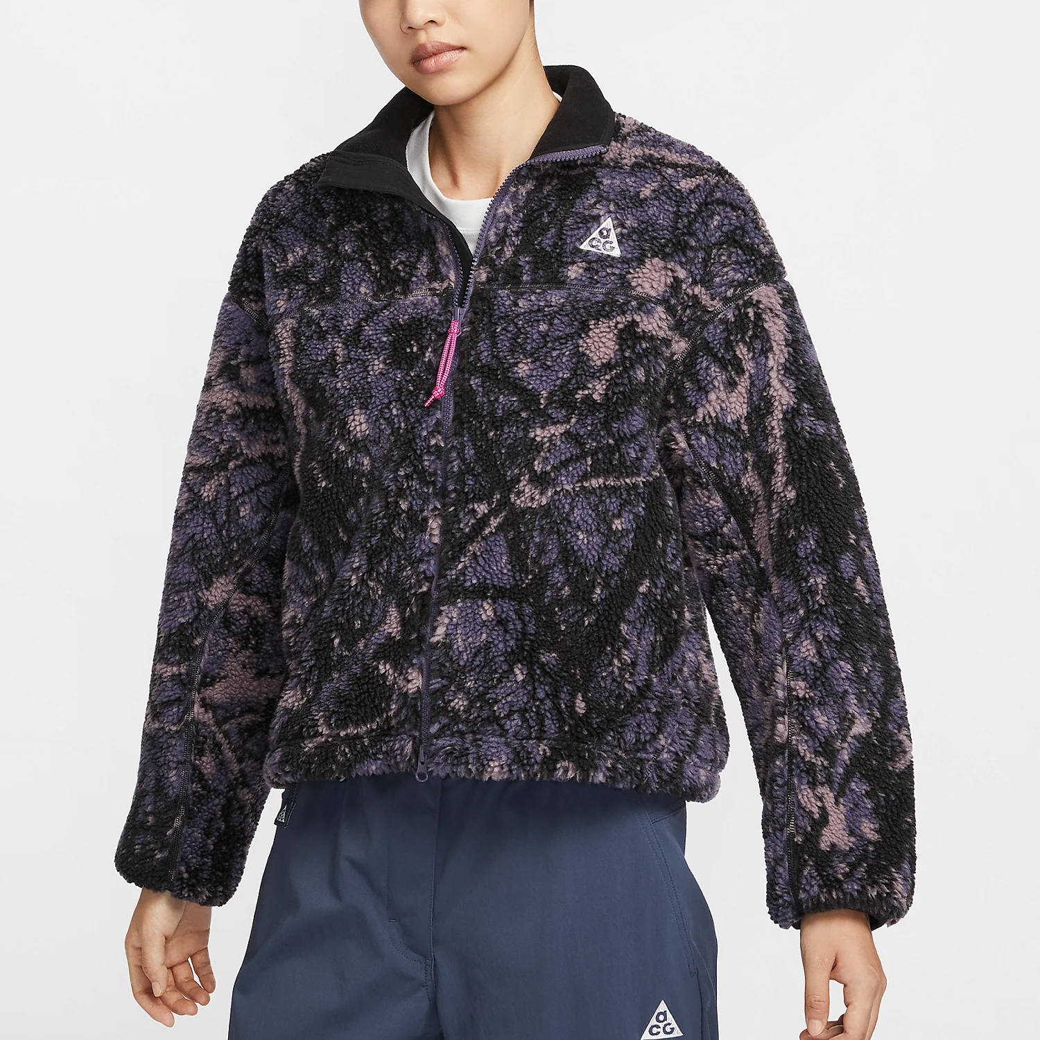 

Nike Genuine Product New Women's Faux Sherpa Warm Fashion Loose Jacket FV7340-573