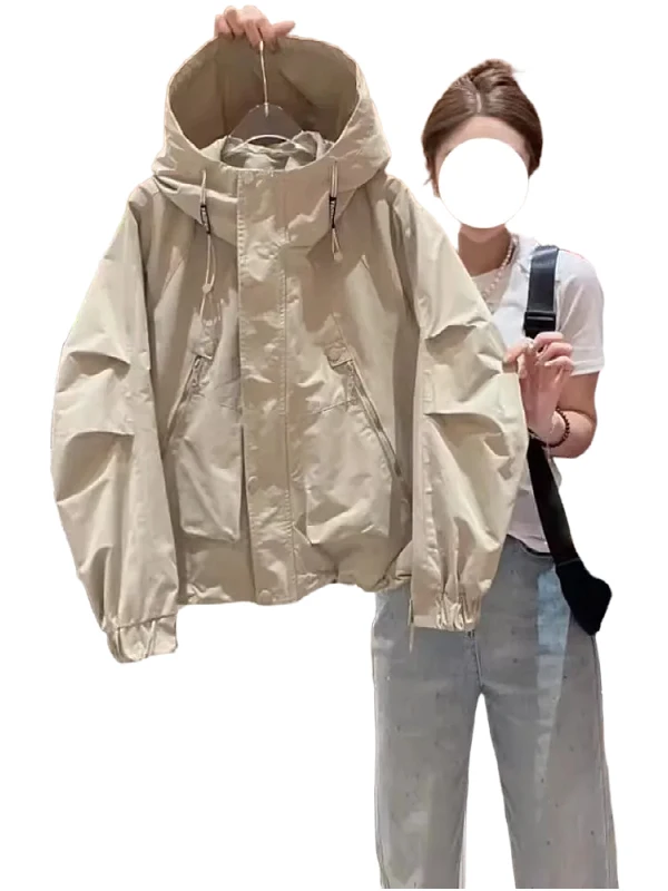 Faionable plus Size Women's Hooded Jaet Autumn New Arrival Slimming Outerwear ort Coat Commute Sle Thiened Long Sve