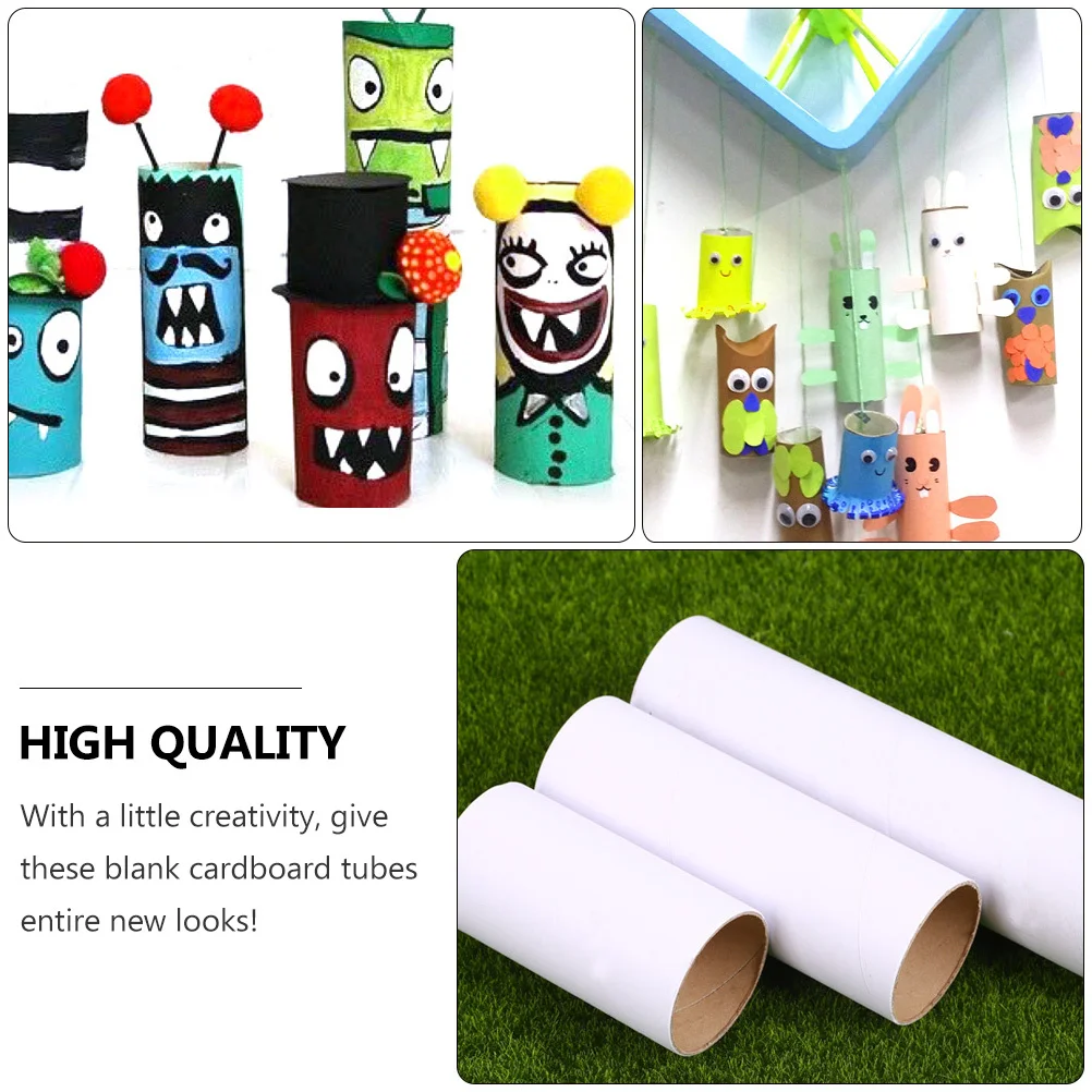 

12Pcs Round Paper Craft Rolls Cardboard Tubes DIY Kids Creative Handcraft Making Material Cardboard Tubes Craft Paper Rolls