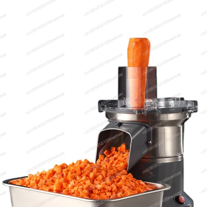 New small vegetable dicing machine electric stainless steel vegetable cutter radish granulator