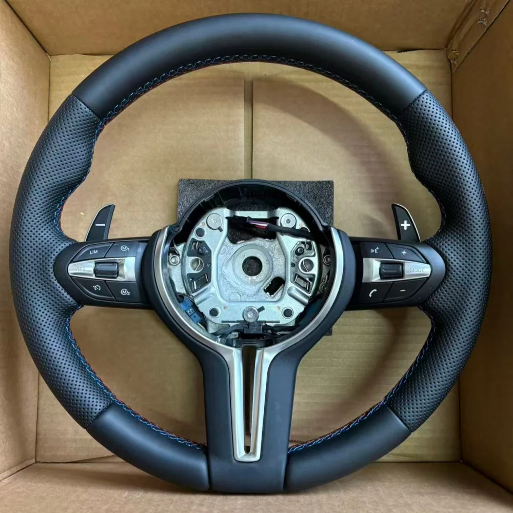 Braid Artificial Leather M2 F80 M3 F82 M4 2 M5 F12 F13 M6 F85 X5 M F86 X6 M F33 F30 M Sport Car Steering Wheel Cover For BMW F87