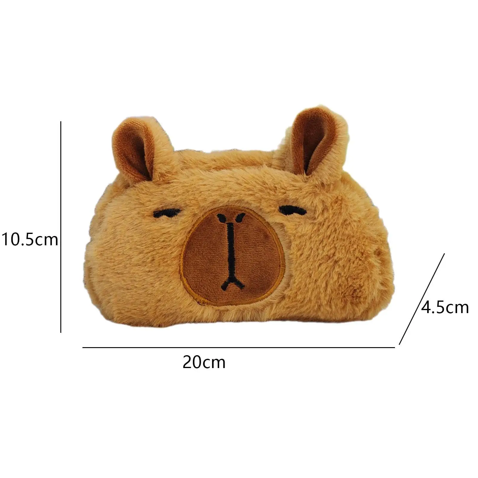 Plush Capybara Pencil Case Novelty Pen Bag for Boys and Girls Child Office