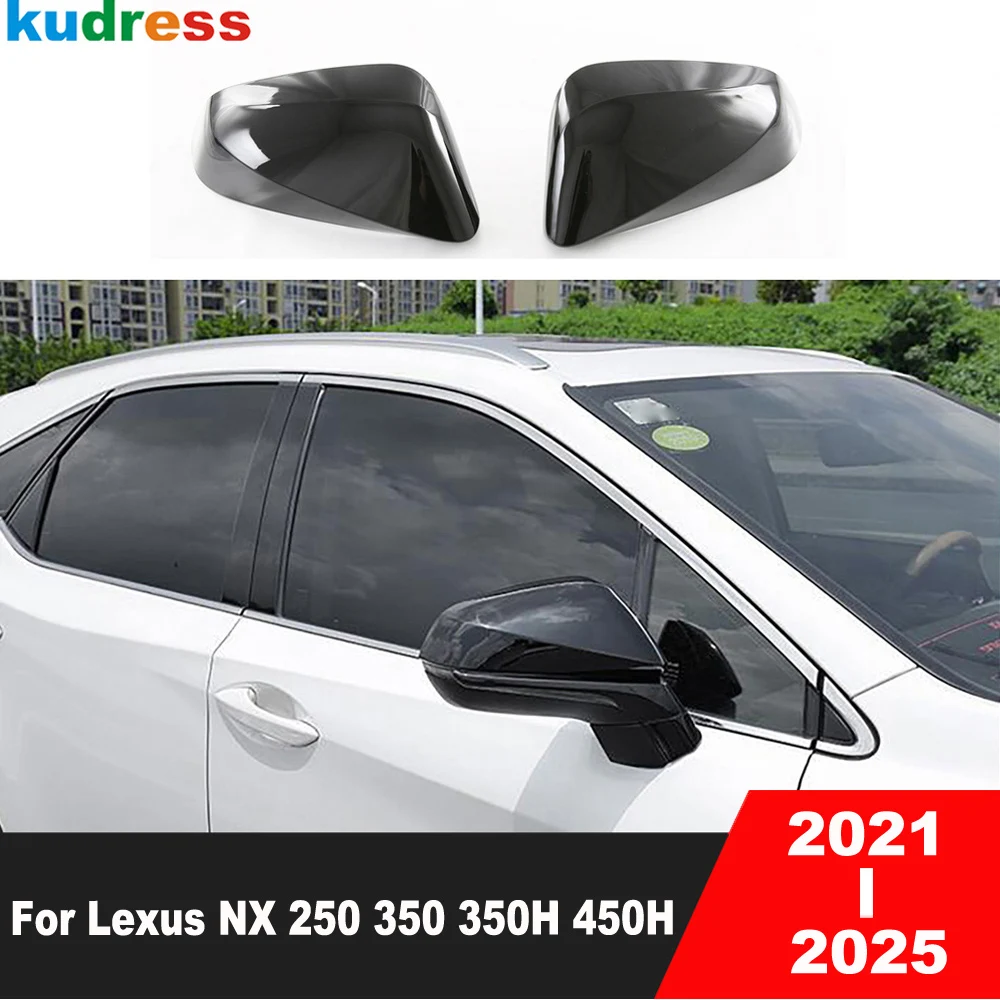 

Rearview Mirror Cover Trim For Lexus NX 250 350 350H 450H 2021-2023 2024 2025 Carbon Fiber Car Side Wing Mirrors Cap Accessories