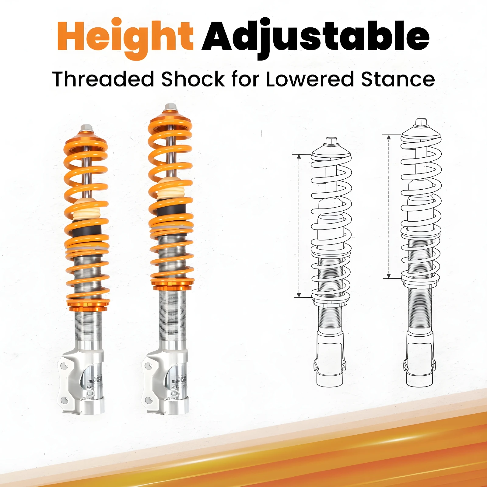 Coilovers Suspension for VW Golf Mk 2 VW CORRADO JETTA GOLF MK3  Coilover  for VW Golf MK2 / MK3 Volkswagen Corrado 1989-1995