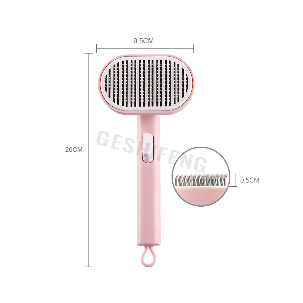 

Pet Grooming Cat Brush Self Clean Pet Dog Massaging Brush for Short and Long Hair Animal Comb for Dog Grooming