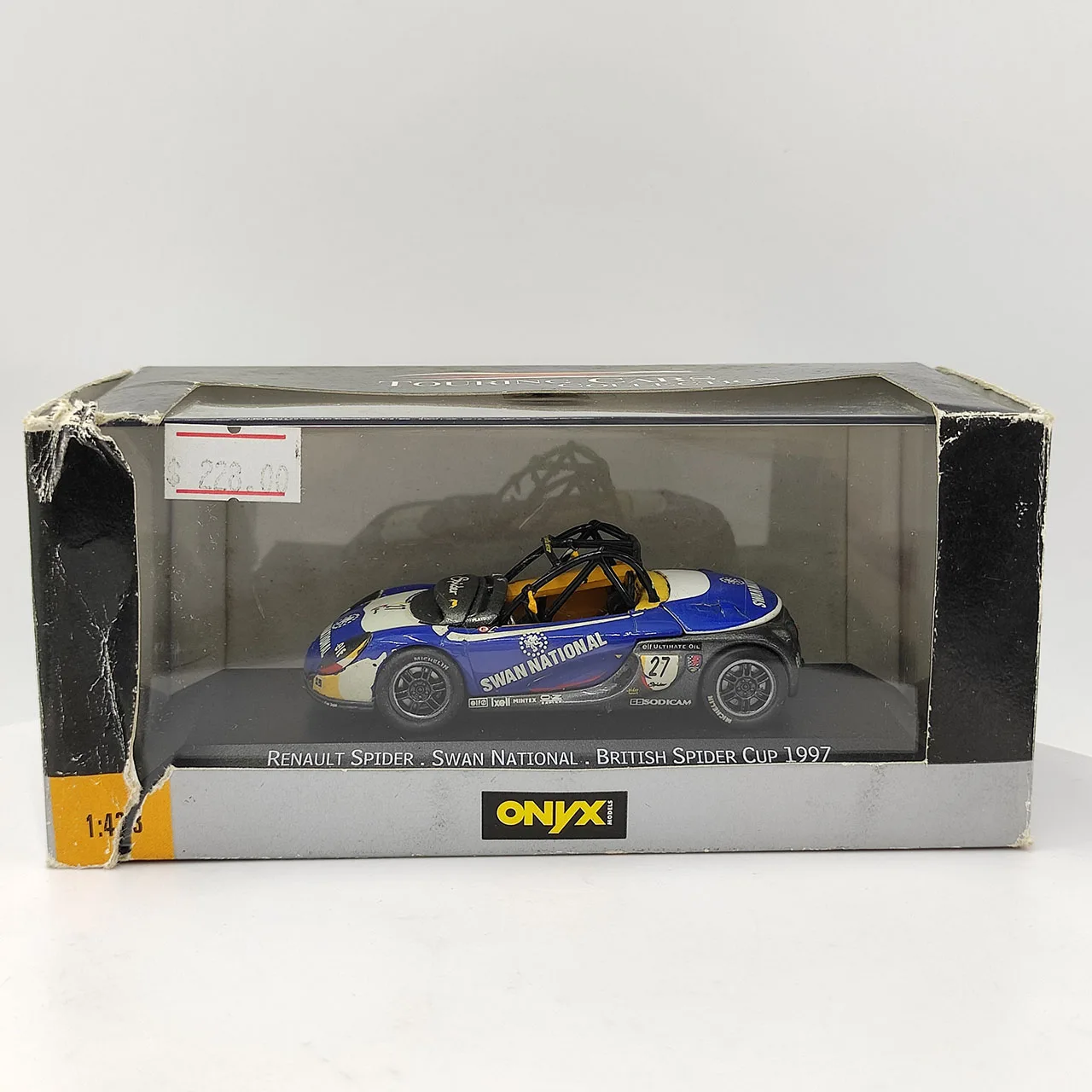 

Дефект поверхности краски, литой под давлением ONYX, масштаб 1:43, RENAULT SPIDER CUP, 1997, модель автомобиля из сплава, Коллекционная игрушка, подарок, сувенирный дисплей