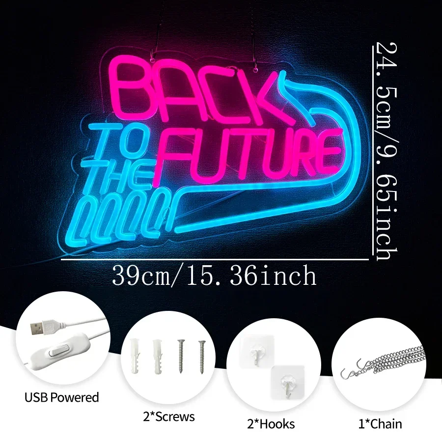 Neon Wall Plates to the Future Articles Lights Back for Artistic Decoration of Game Letter Men's Led Bars and Party Aesthetic