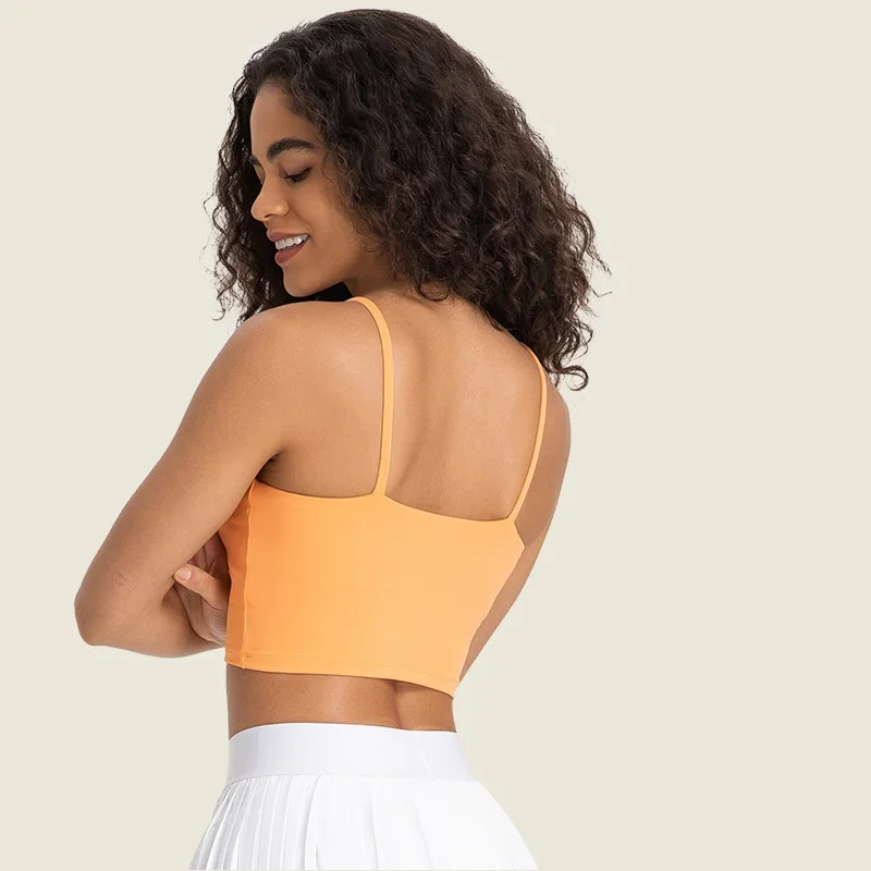 Solid Color Women Sports Bra Comprehensive Training Shockproof Halter Soft Sports Fitness Top Gym Yoga Chest Pad Comprehensive