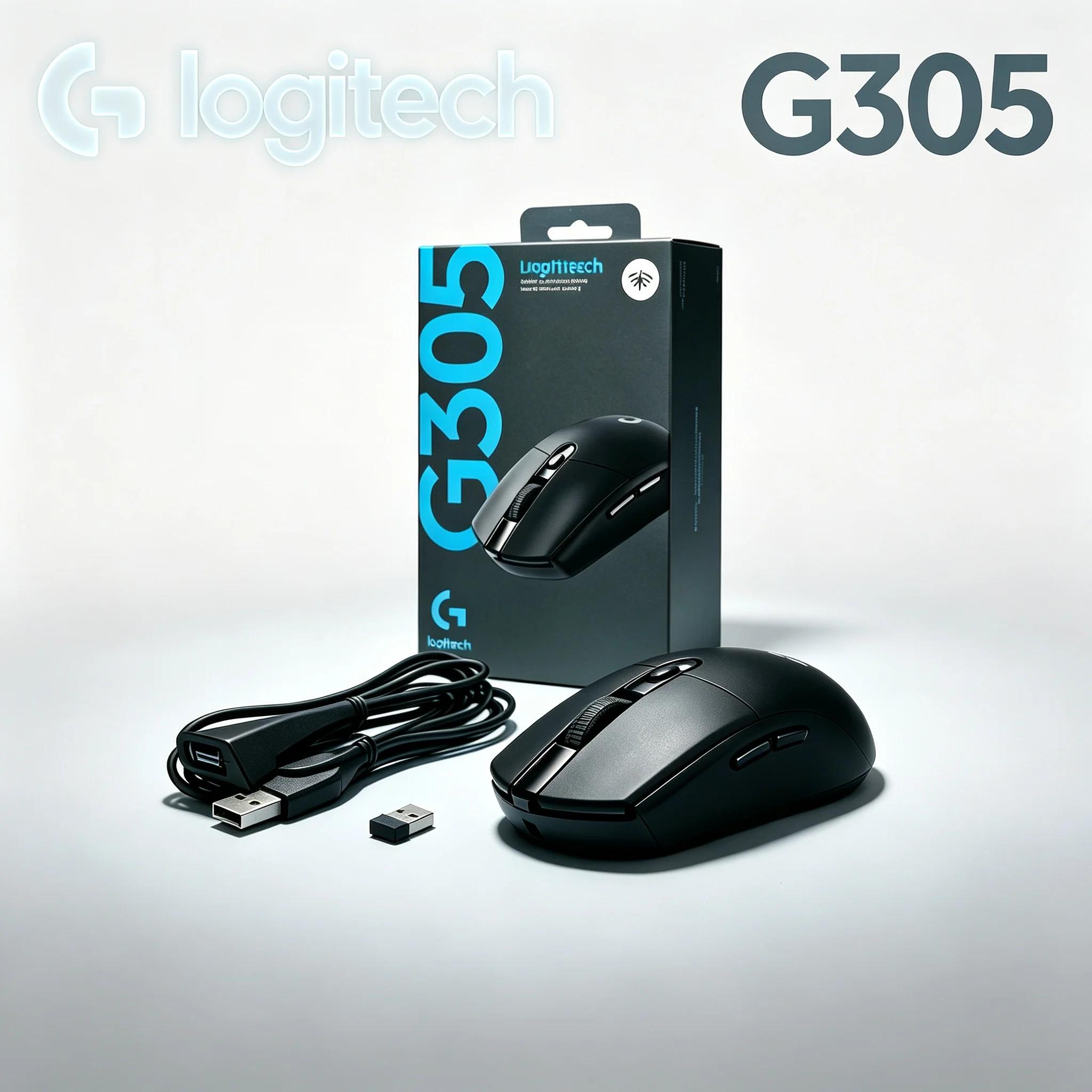 Logitech G305 LIGHTSPEED PC Esports Wireless Mice, USB Extension Cable Bundled For Stable Wireless Output, Perfect For PUBG CS2
