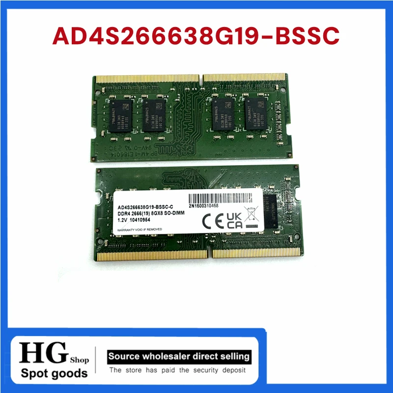 New original  AD4S266638G19-BSSC DDR4 8GB SO-DIMM 2666 1.2V for A DATAMemory Module DDR4 SDRAM 260-SODIMM