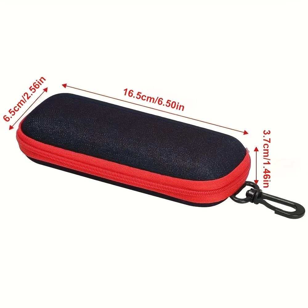 1PC Rectangle Zipper Glasses Cases Sunglasses Protection Container Organizer  Portable Glasses Storage Box