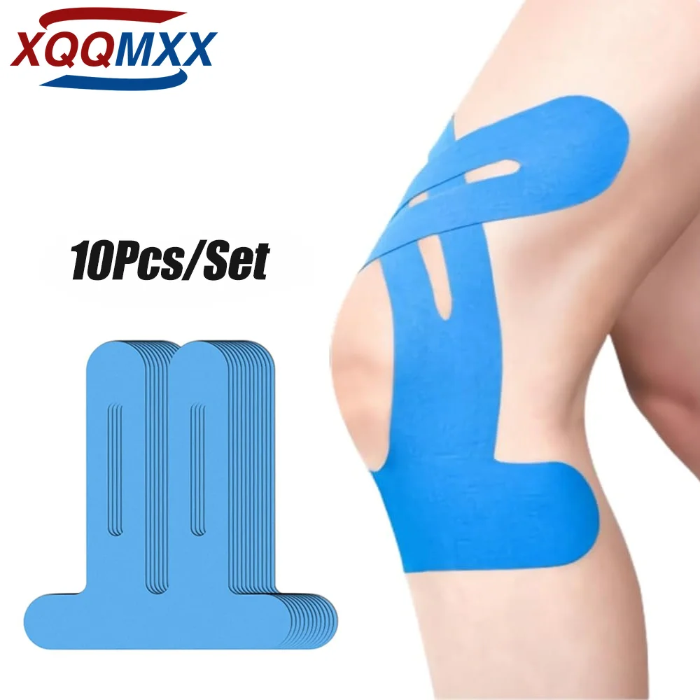 10PCS Pre-Cut Kinesiology Tape for Ankle,Waterproof & Elastic, Breathable Athletic Tape, Provide Support and Stability to Muscle