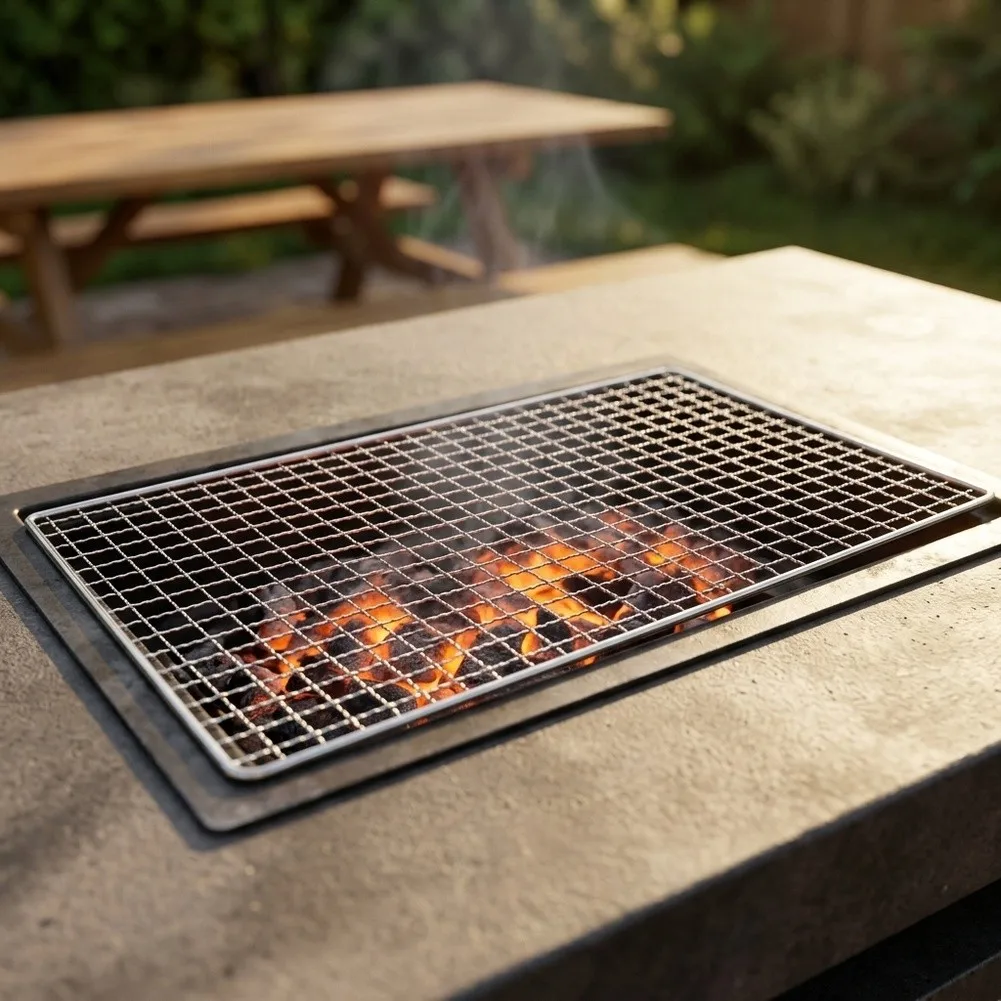 BBQ Grill Grate Made of 304 Stainless Steel for Consistent Cooking Results on For Charcoal Grills and Campfires