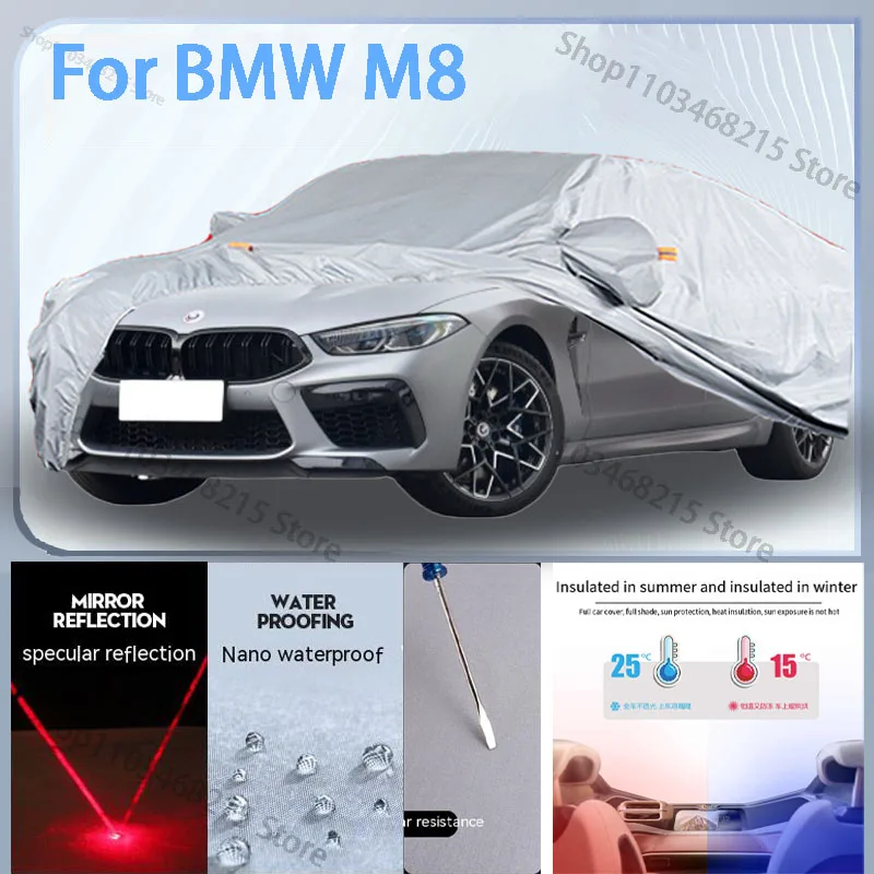 

For BMW M8 Full Car cover with UV protection and Winter Insulation roles,Rainproof,Snowproof Ati-frost properties.