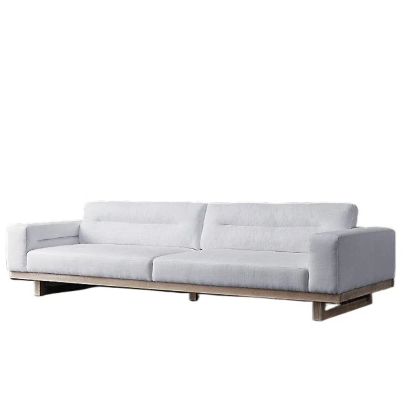 American RH original single Italian modern simple light luxury sofa French rural retro solid wood furniture