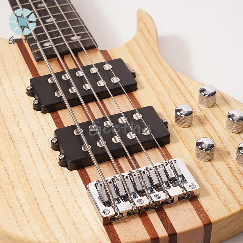 5 Strings Electric Bass Battery Customized Neck Thru Body Active Pickup 5string 24 Frets Vintage Classical Basses