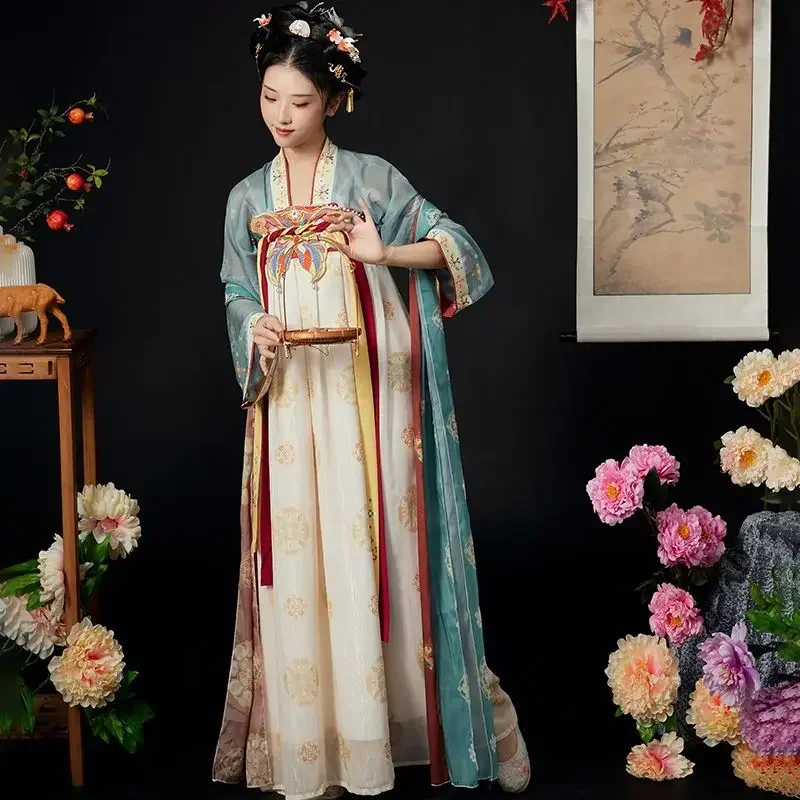 

2025Chinese Hanfu Dress Imitates Tang Dynasty Fashion Women's Dress Hanfu Women Chinese Traditional Cosplay Costume Ancient Vint