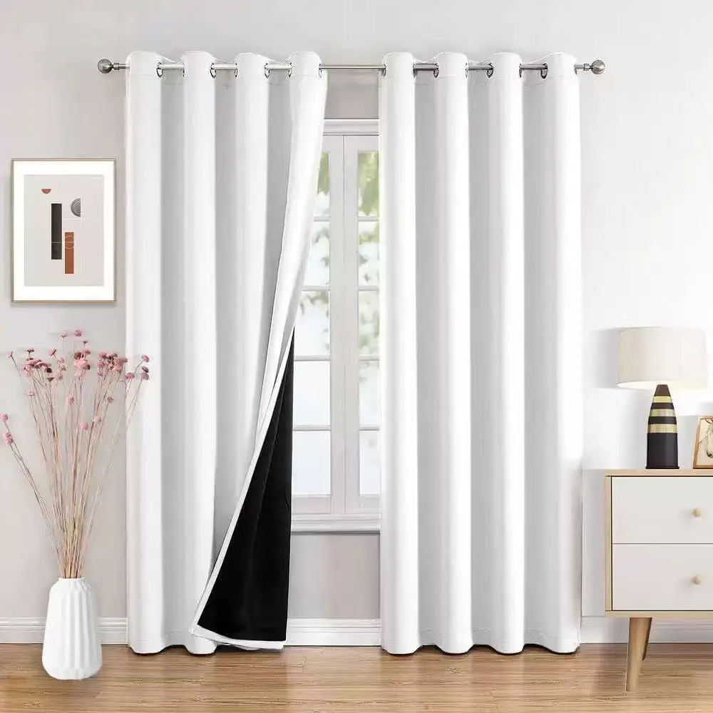 Cortina 100% blackout multicolorida, proteção solar, privacidade, isolamento térmico, redução de ruído, adequada para quartos e salas de estar.